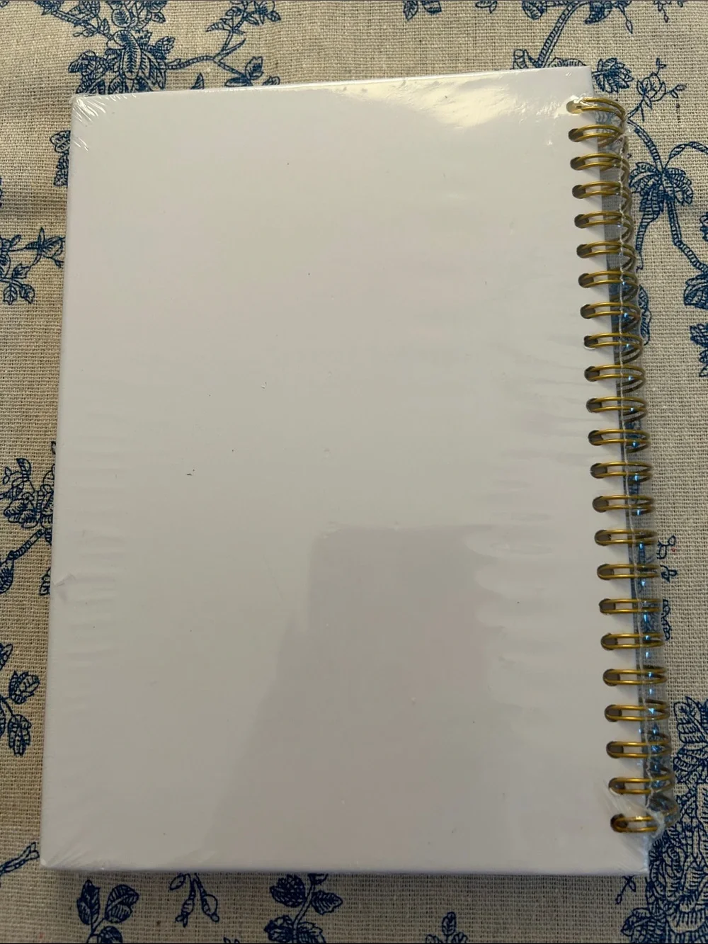 Faith Spiral Journal Notebook - White with Gold Coil